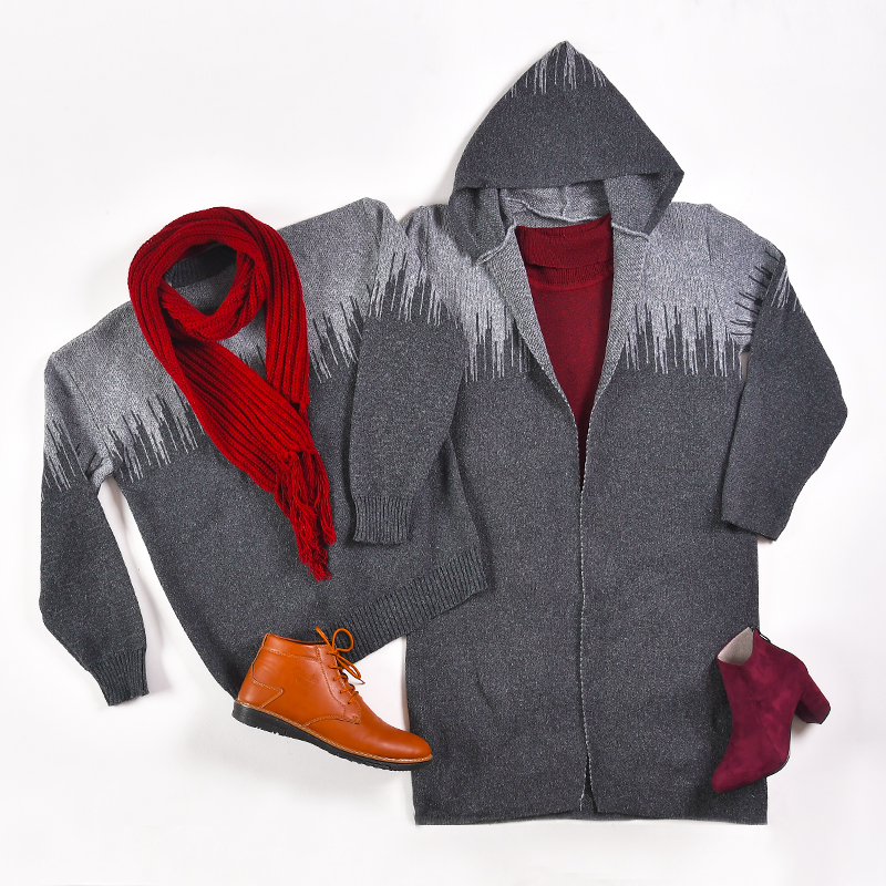 ست مانتو پلیور بافت مدل Dadvar