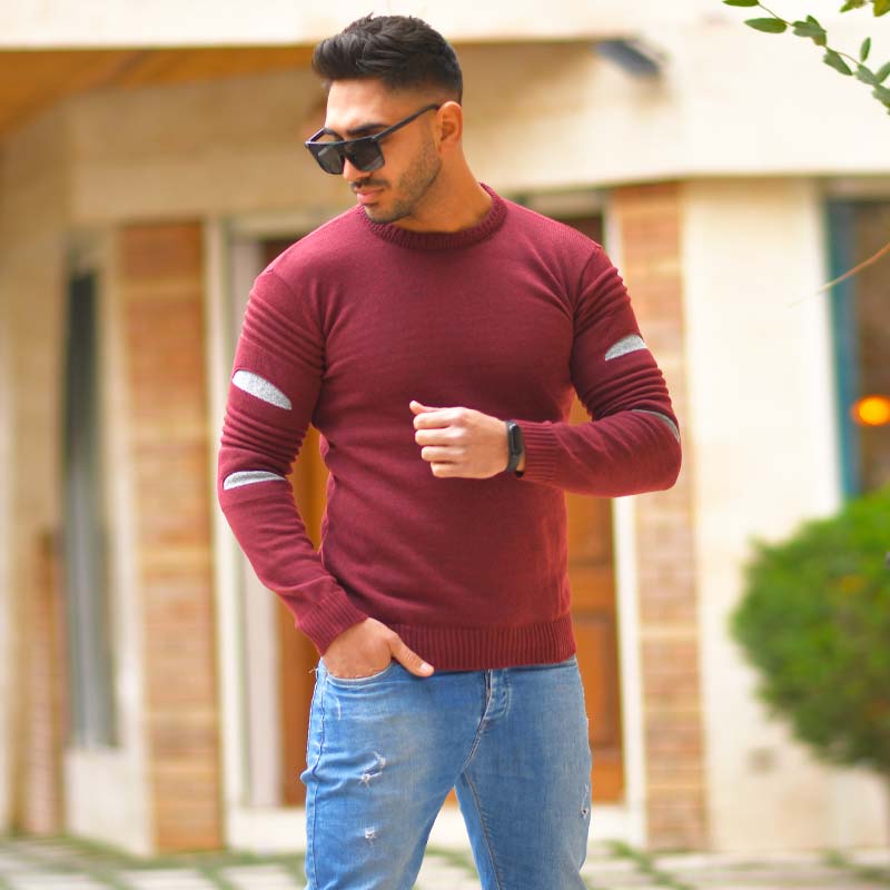 پلیور بافت مردانه مدل Doman