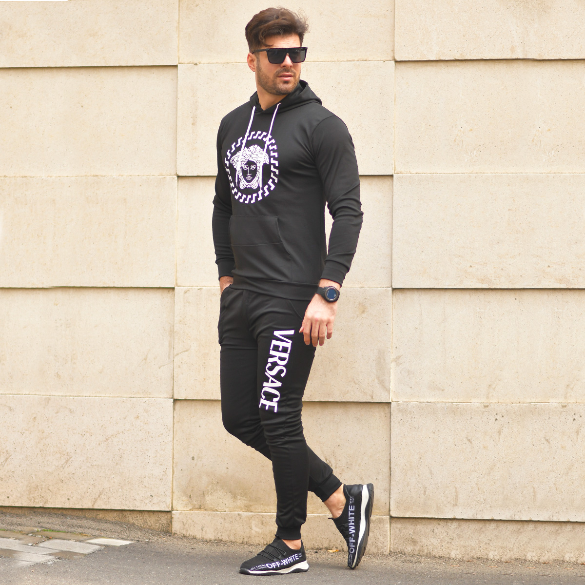 ست سوئیشرت شلوار ورساچه مردانه مدل Elyas