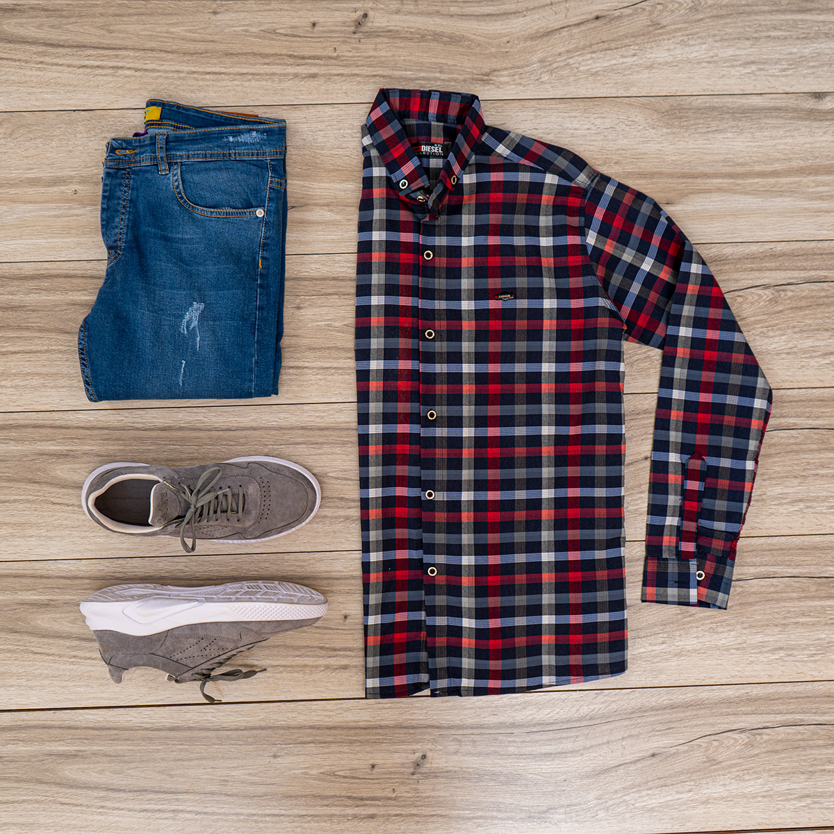 پيراهن مردانه چهار خونه مدل ADIR