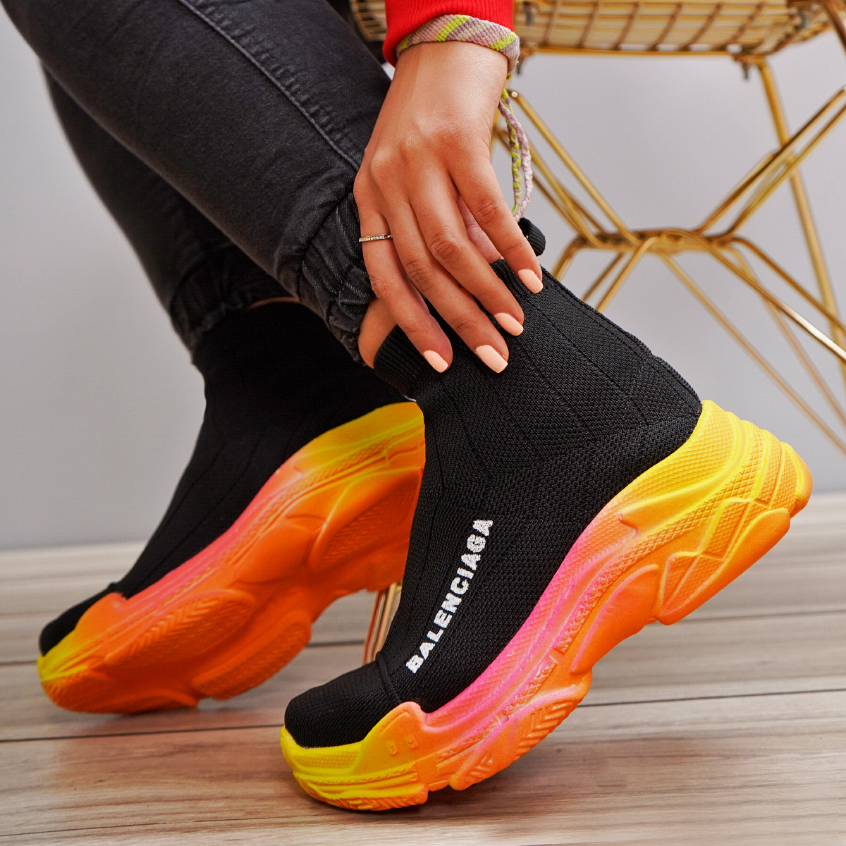 کفش ساقدار مشکی بالنسیاگا زنانه مدل Palmer