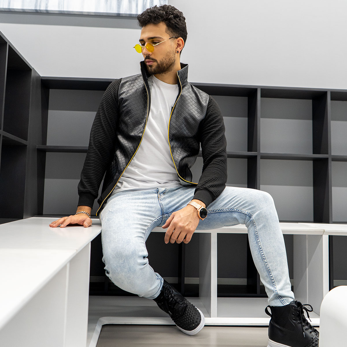 کاپشن چرم مردانه مدل TIVAN