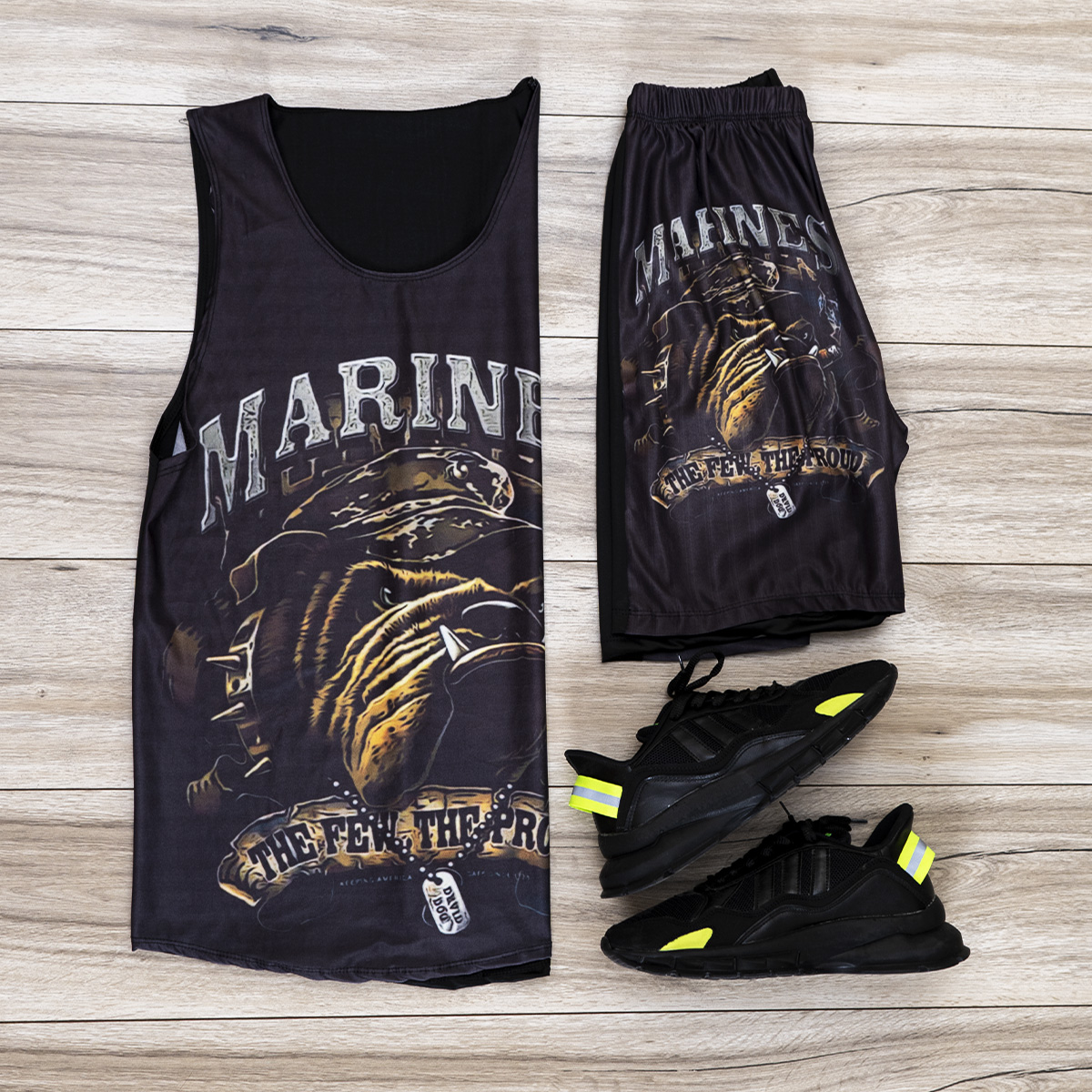 ست ركابي شلوارك مردانه مدل  marines