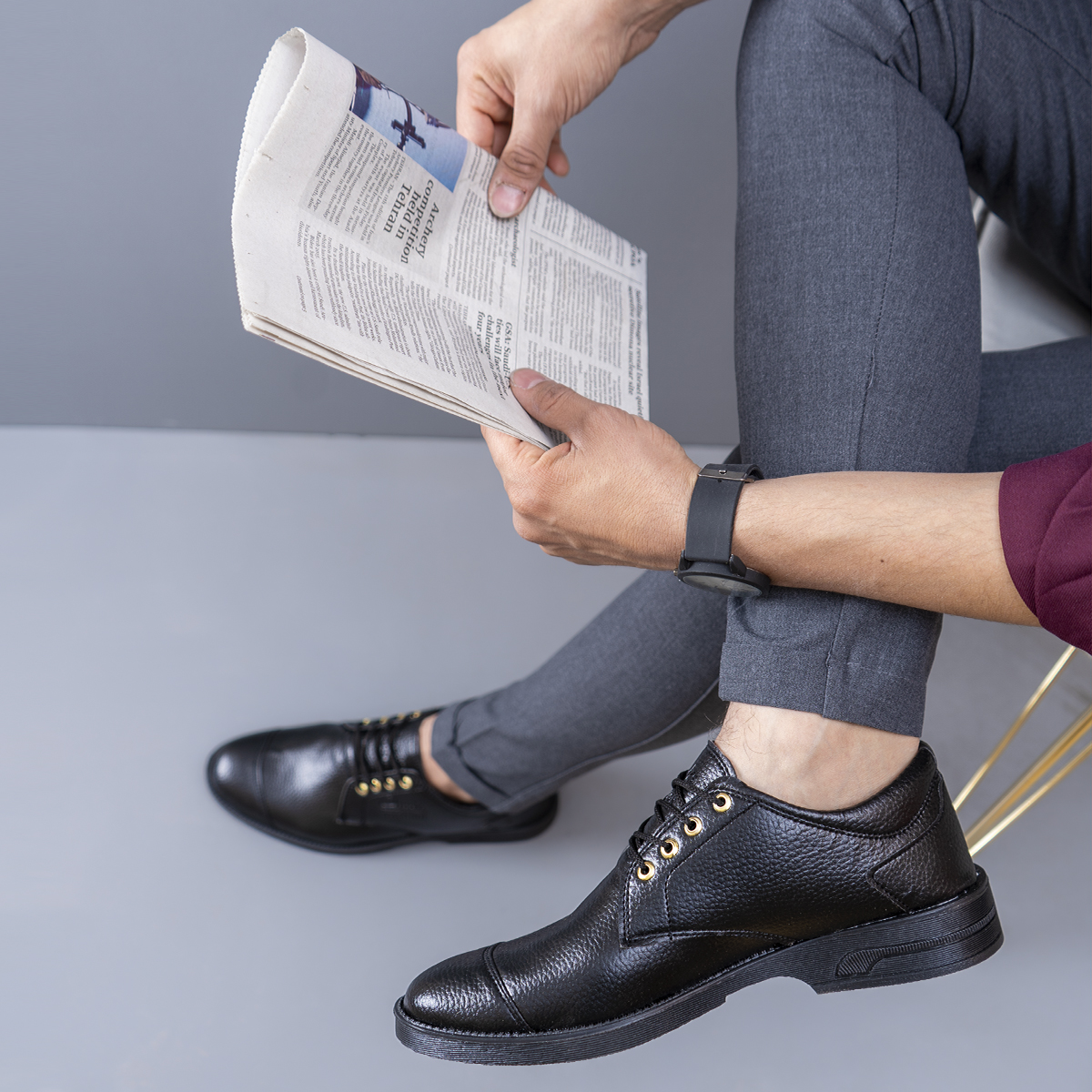 کفش مردانه مشکی مدل Dove