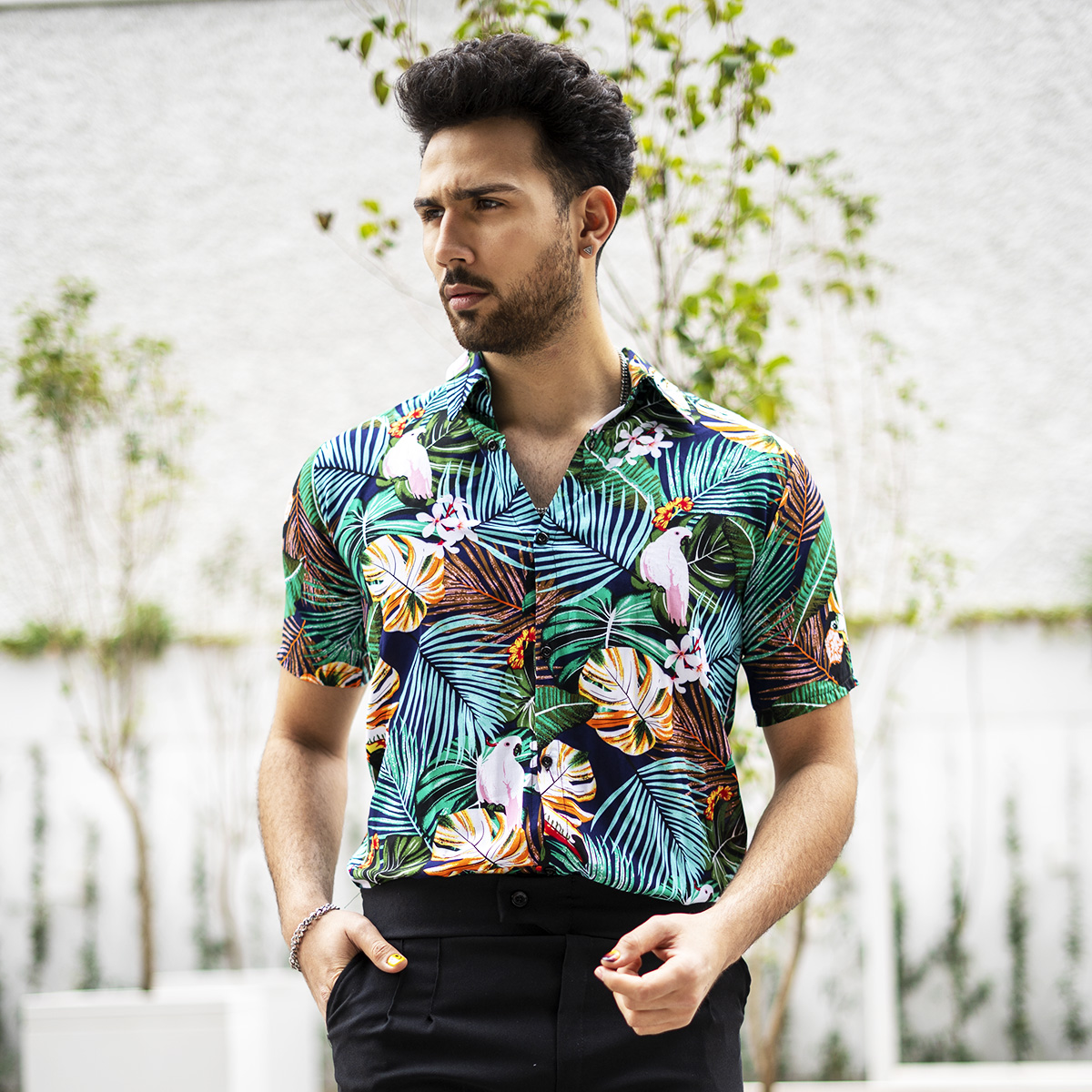 پیراهن هاوایی مردانه (T)مدل Peder