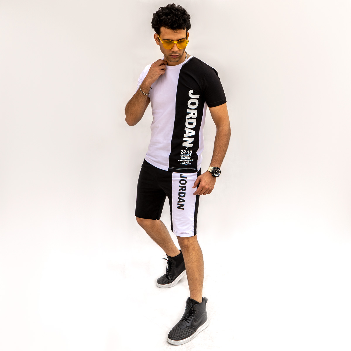 ست تيشرت شلوارك جردن مردانه مدل Merdak