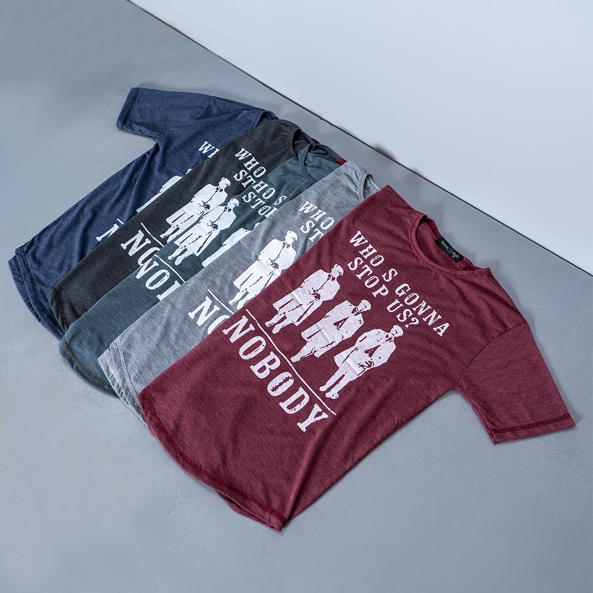 تیشرت NOBODY مردانه زرشکی مدل Montez