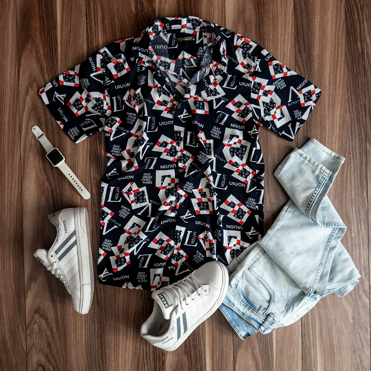 پيراهن هاوايي مردانه مدل Foster