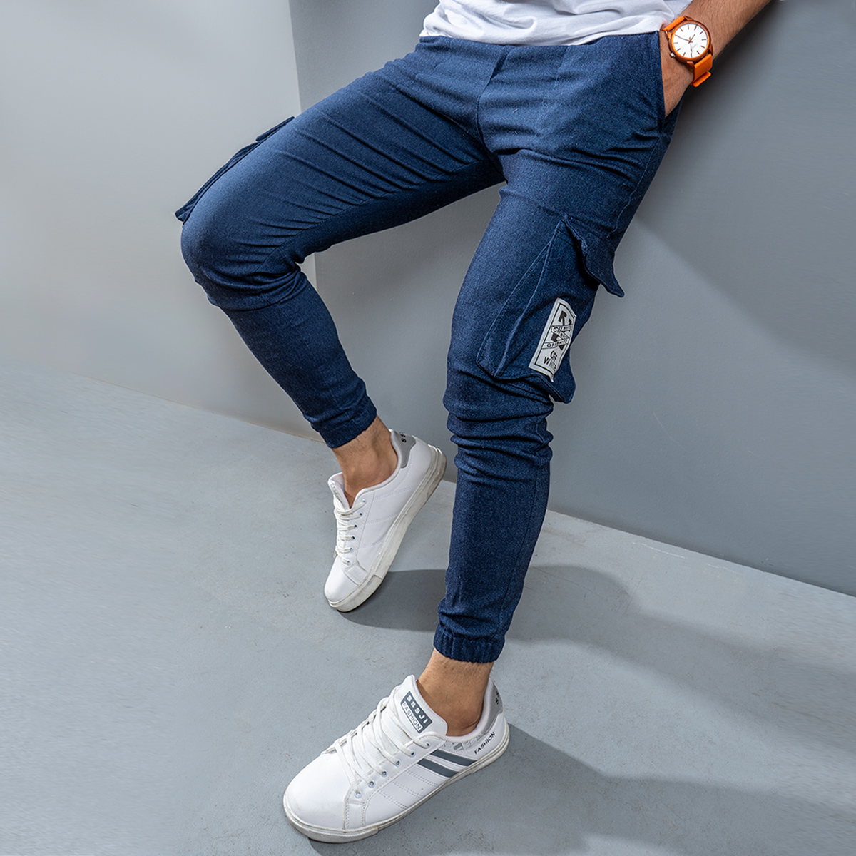 شلوار اسلش مردانه آبی مدل Karna