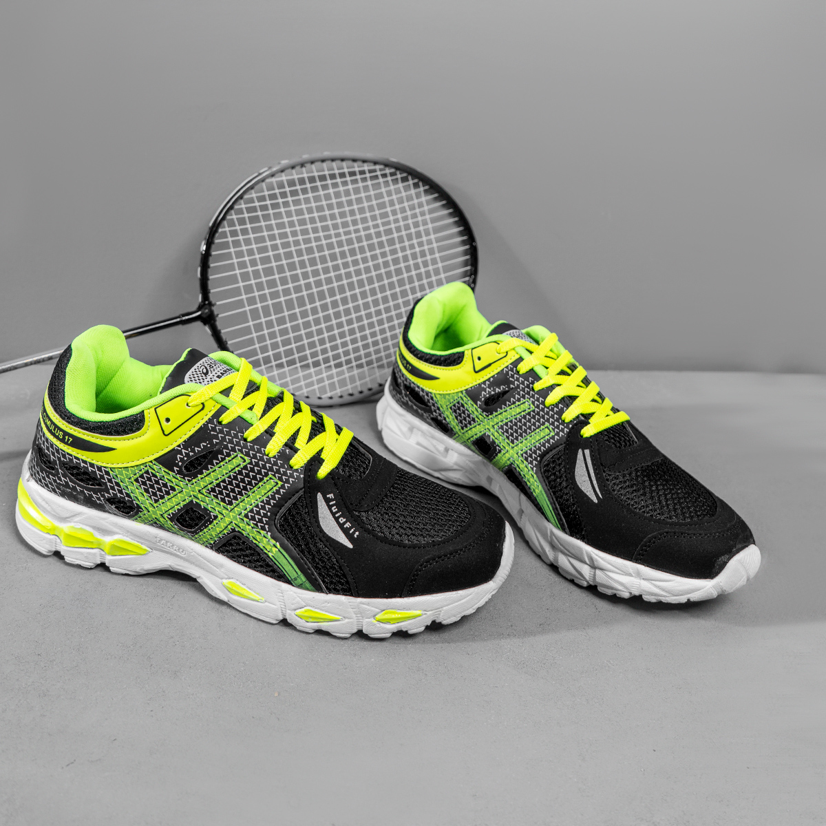 کفش ورزشی اسیکس مردانه مشکی سبز مدل kayano