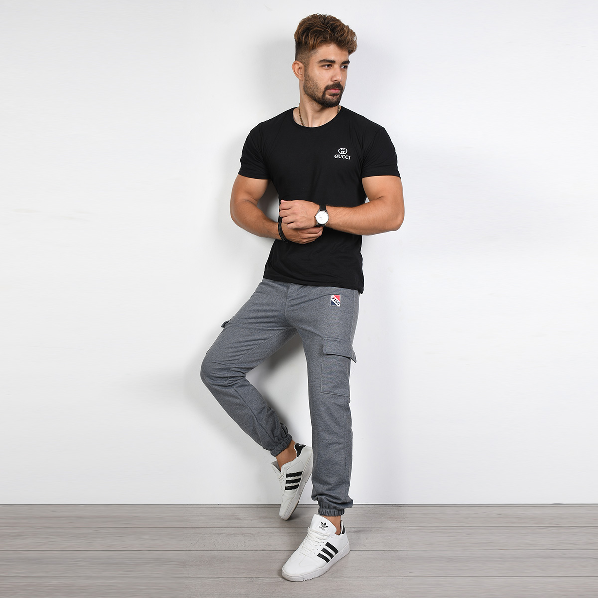 شلوار مردانه طوسی تیره مدل Ramel(T)