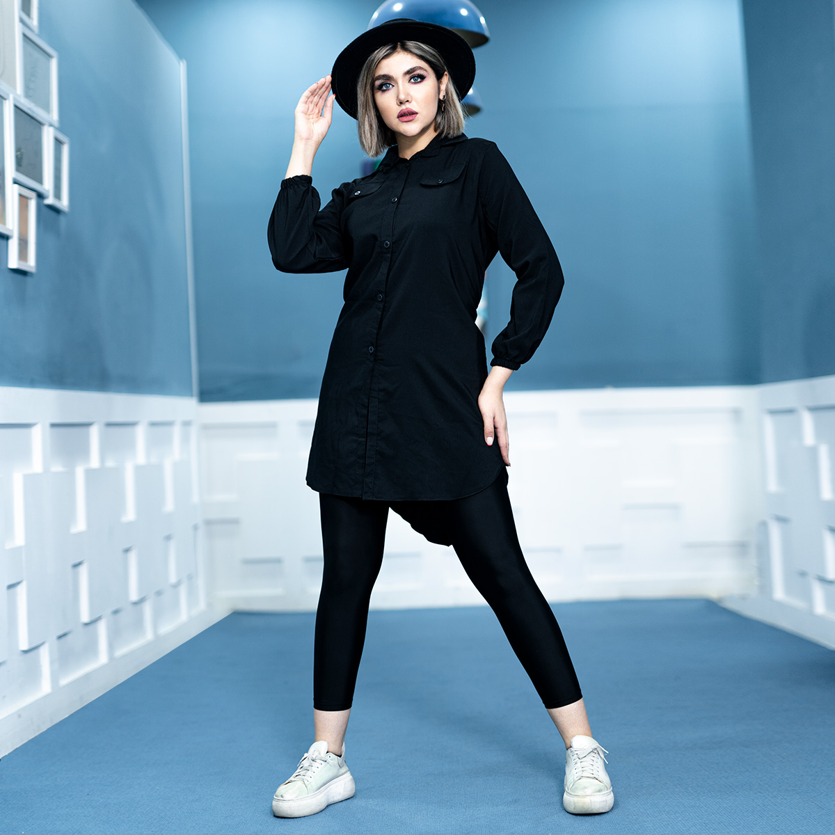 مانتو مشکی مدل Roza