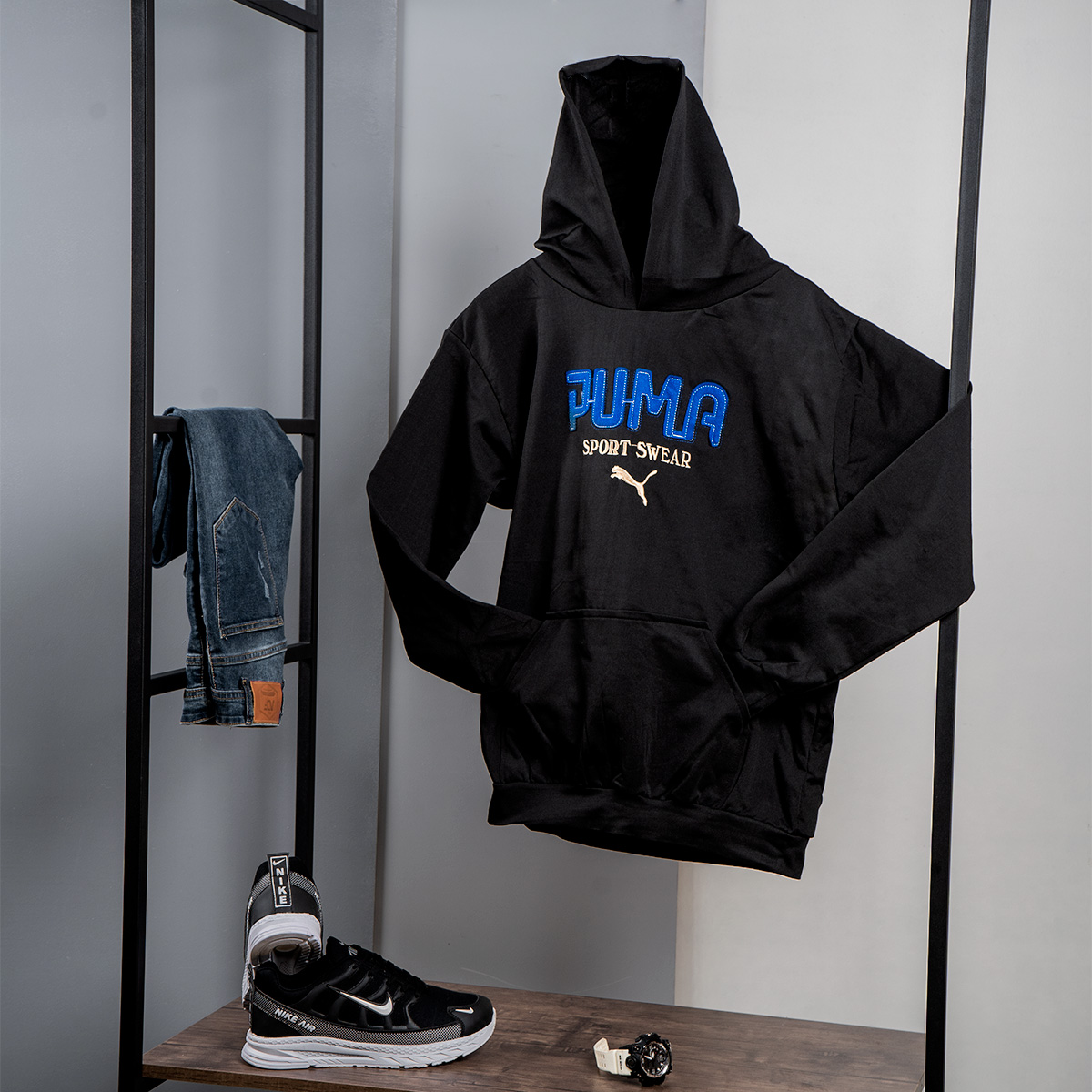 هودی کلاه دار مردانه پوما مدل BABER