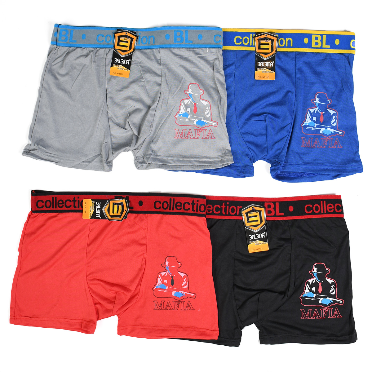 شورت نیم پا آبی کاربنی Mafiaمدل ۳۱۳۷(T)