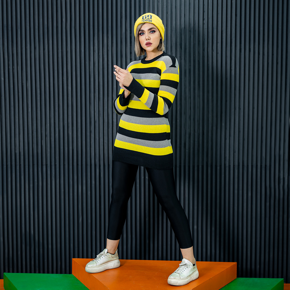 زیرسارافونی بافت دخترانه مدل sahel	رنگ زرد