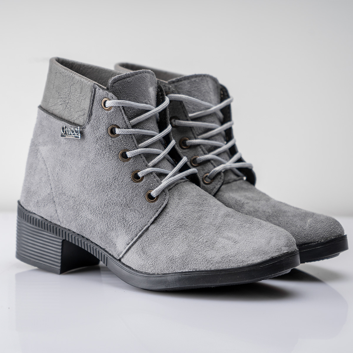 نیم بوت دخترانه طوسی مدل Diana