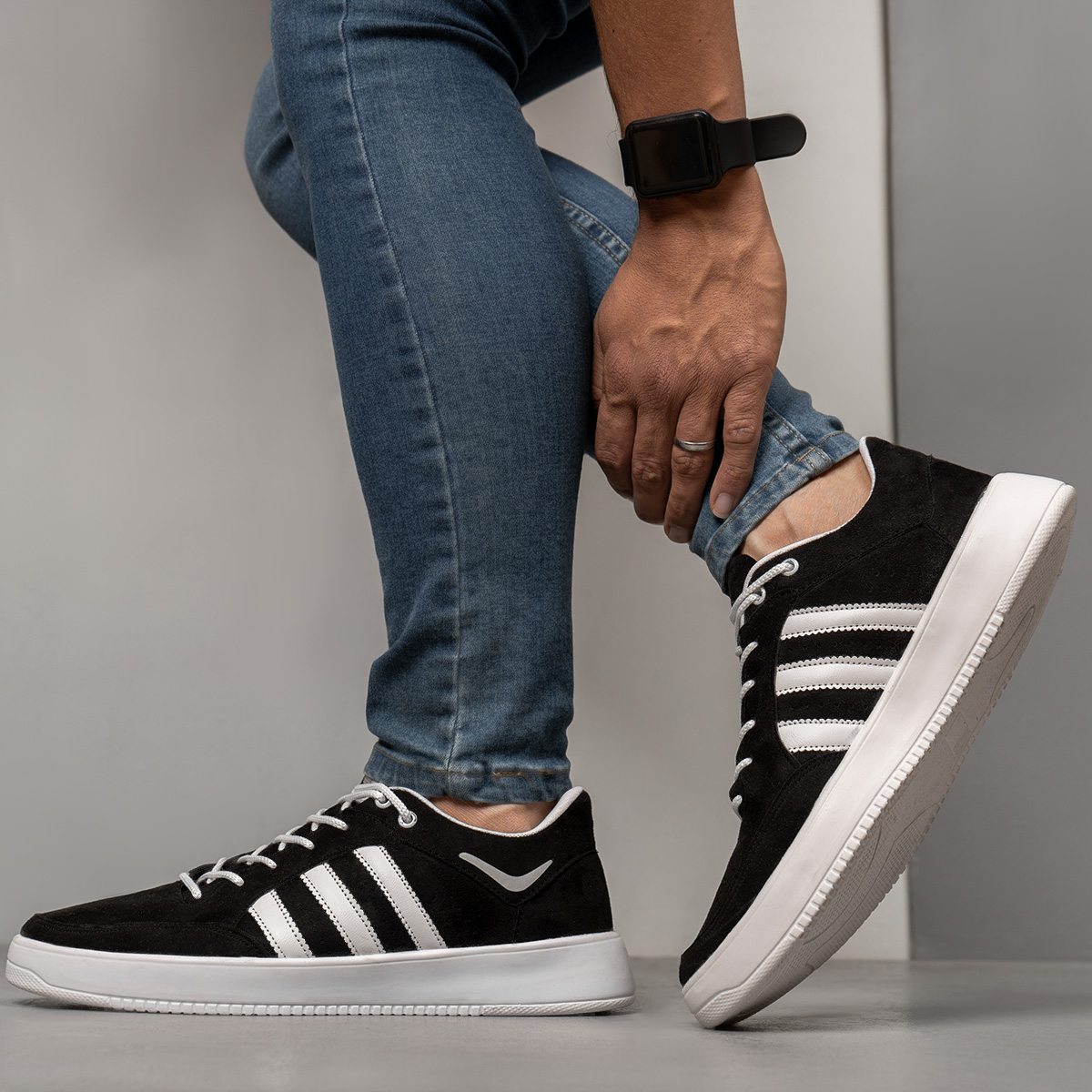 کفشAdidas مردانه مشکی مدل lenik