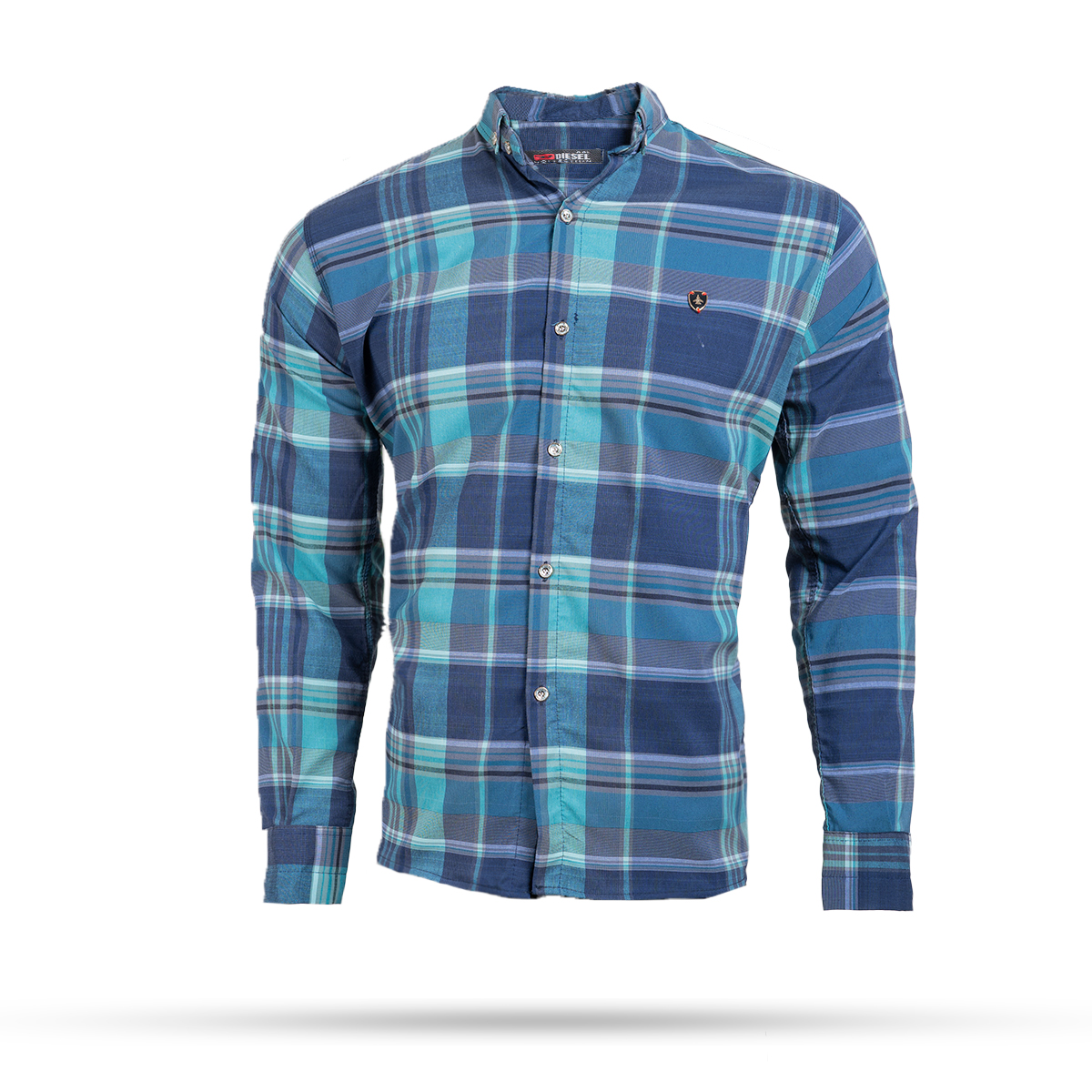 پیراهن مردانه آبی سرمه ای مدل himo