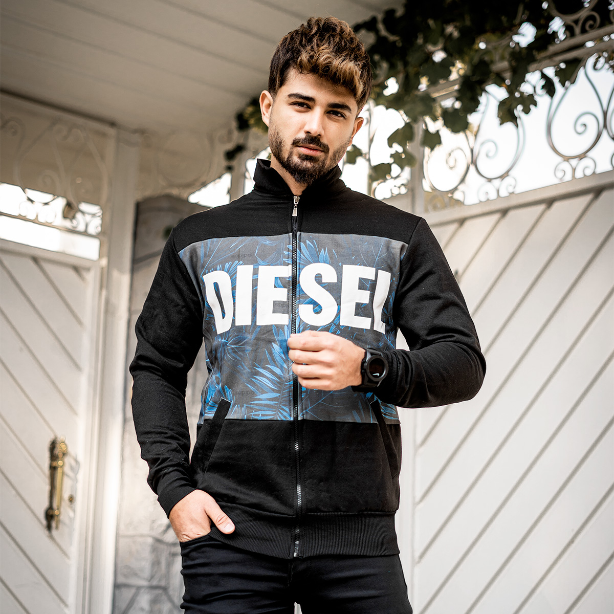 سوییشرت دیزل آبی مردانه مدل morio