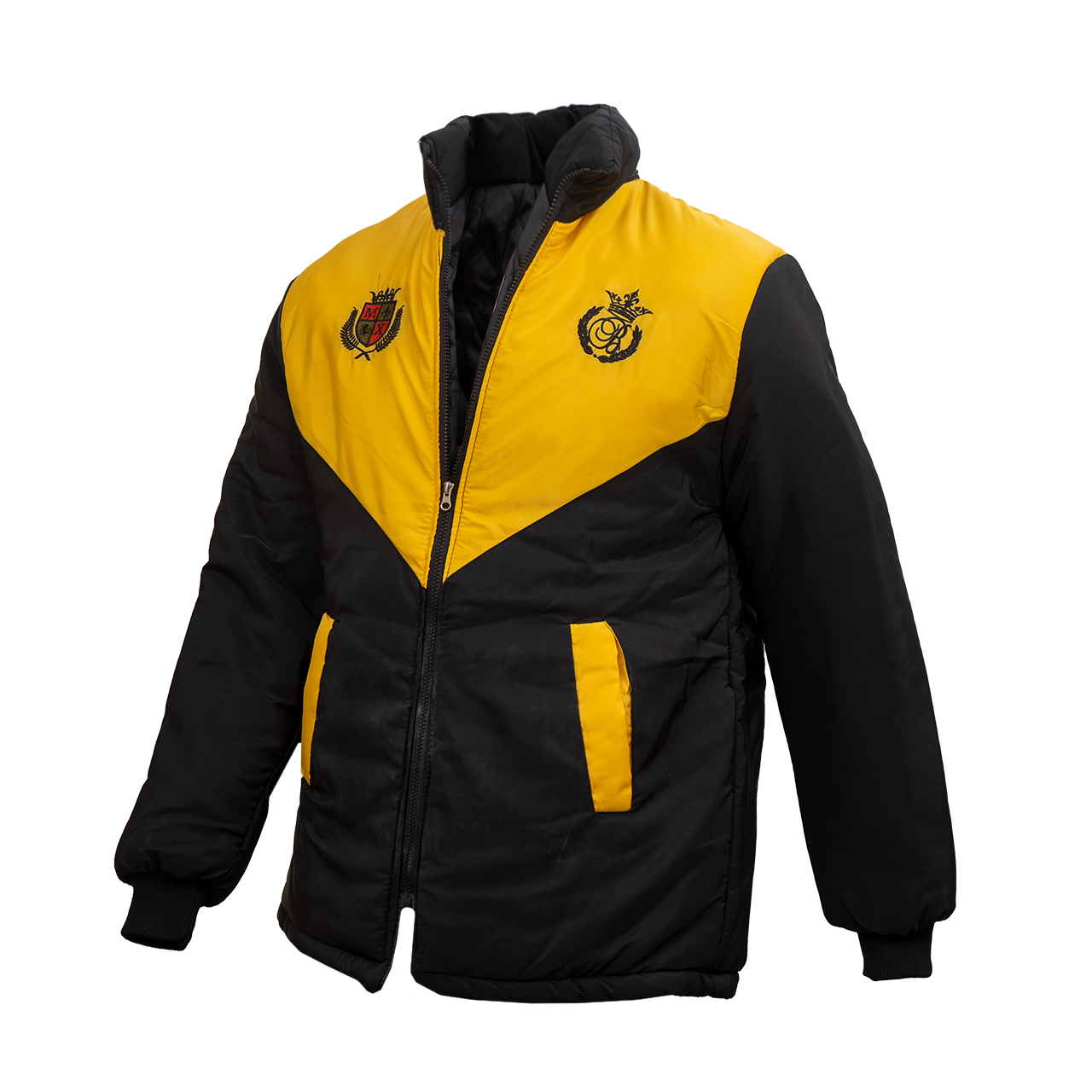 کاپشن مردانه مشکی زرد مدل Arin