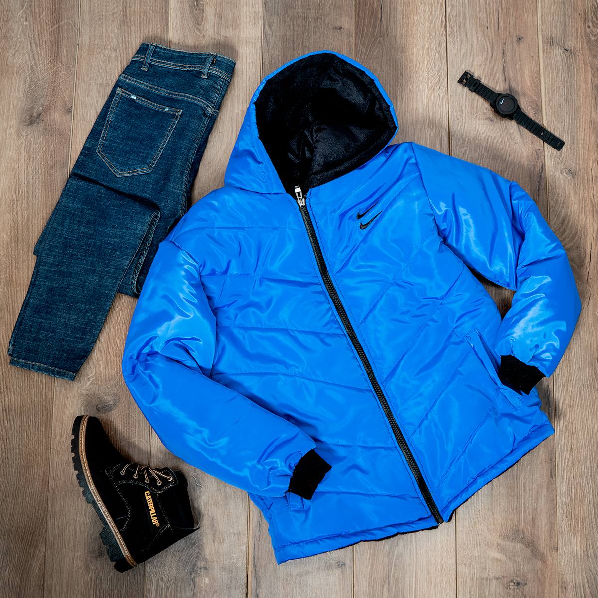 کاپشن دونایک آبی مردانه مدل PANORA