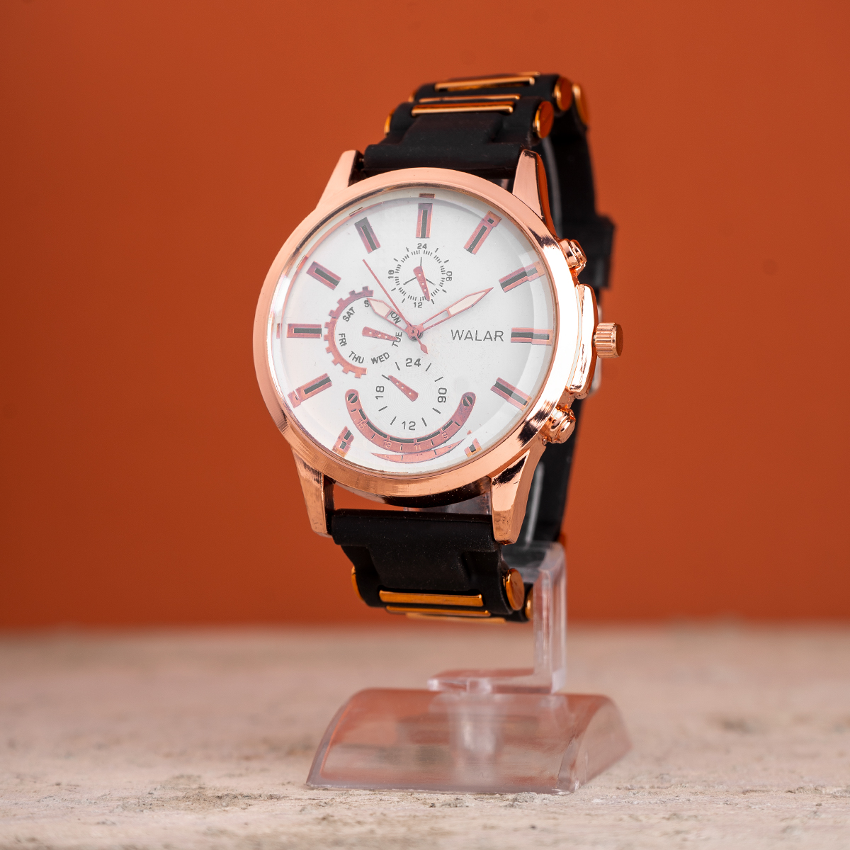 ساعت مردانه walar رزگلد مدل A720