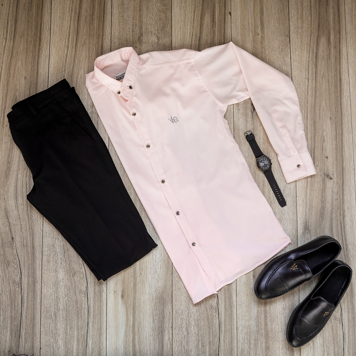 پیراهن مردانه صورتی مدل VQ