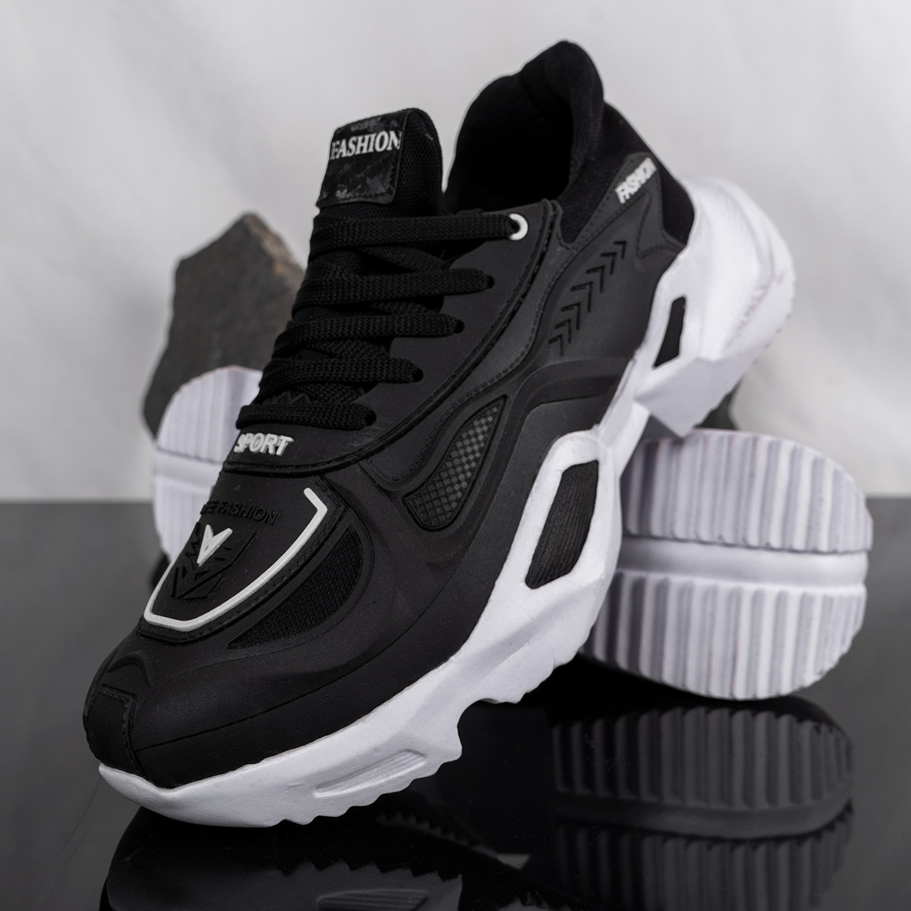 کفش ورزشی سفید مشکی مردانه مدل Y90