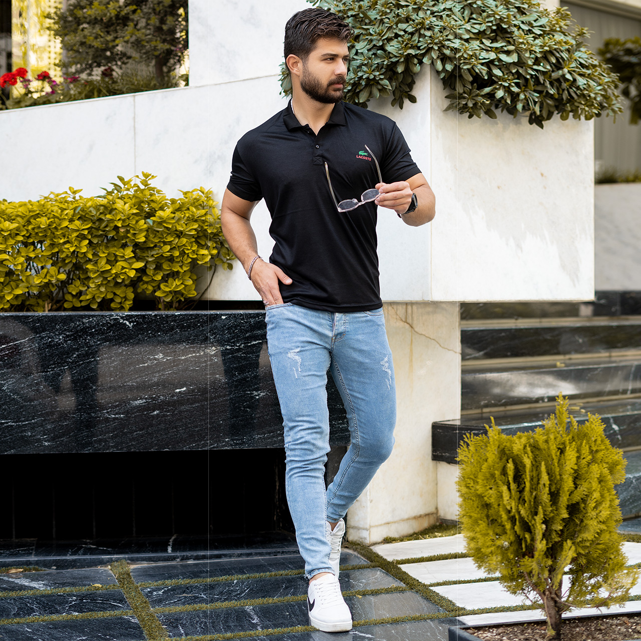 تیشرت مردانه ( مارک رندوم )مشکی مدل kapi