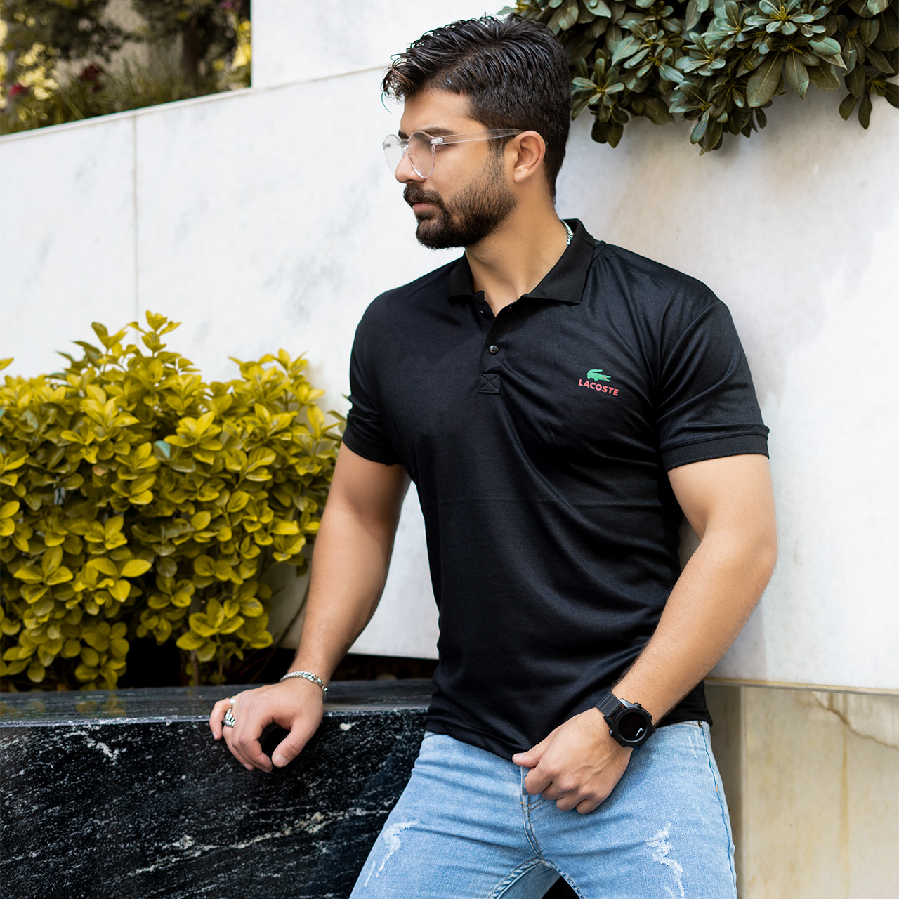 تیشرت مردانه ( مارک رندوم )مشکی مدل kapi