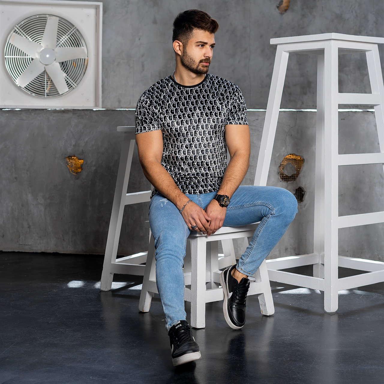 تیشرت مخمل Dior مردانه مدل D88