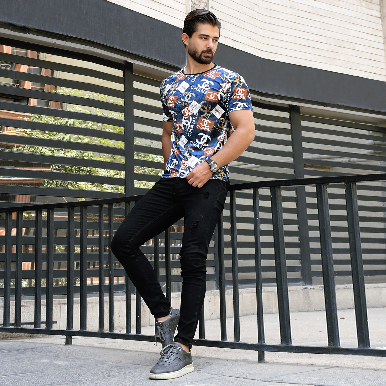 تیشرت مخملChanel مردانه مدل C80