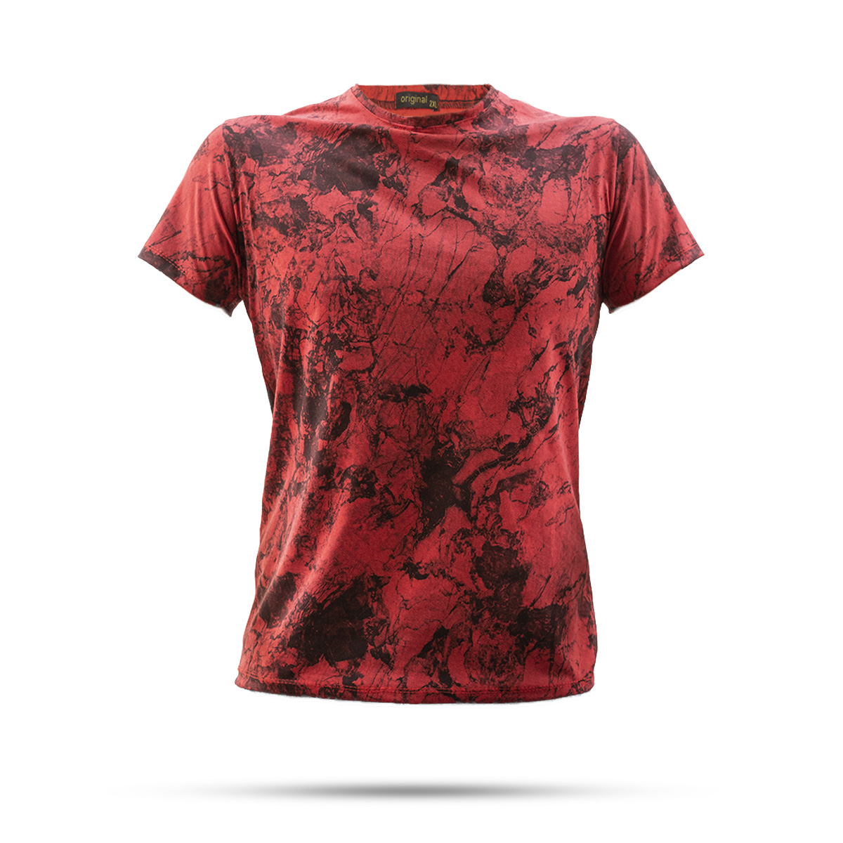 تیشرت مردانه قرمز آبرنگی مدل 61