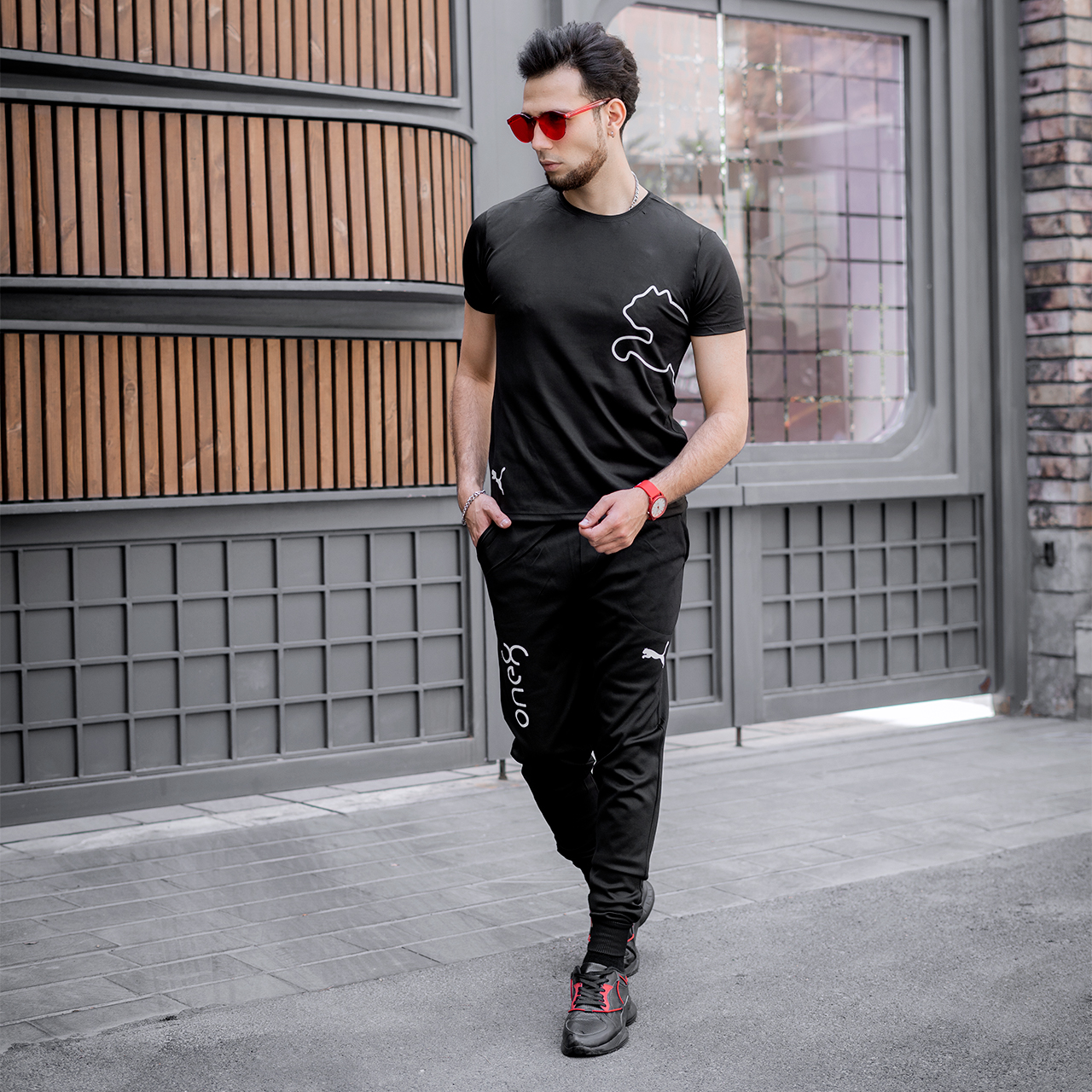 ست تیشرت شلوارPumaمردانه مدل K104