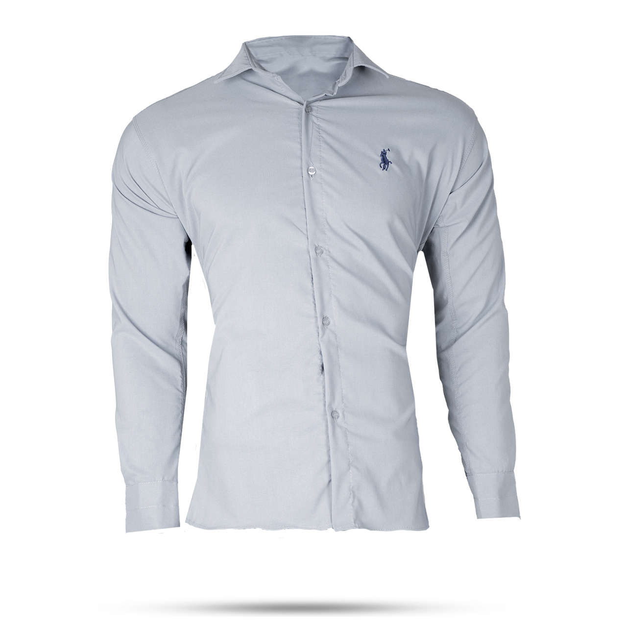 پیراهن مردانه طوسی روشن مدل VQ