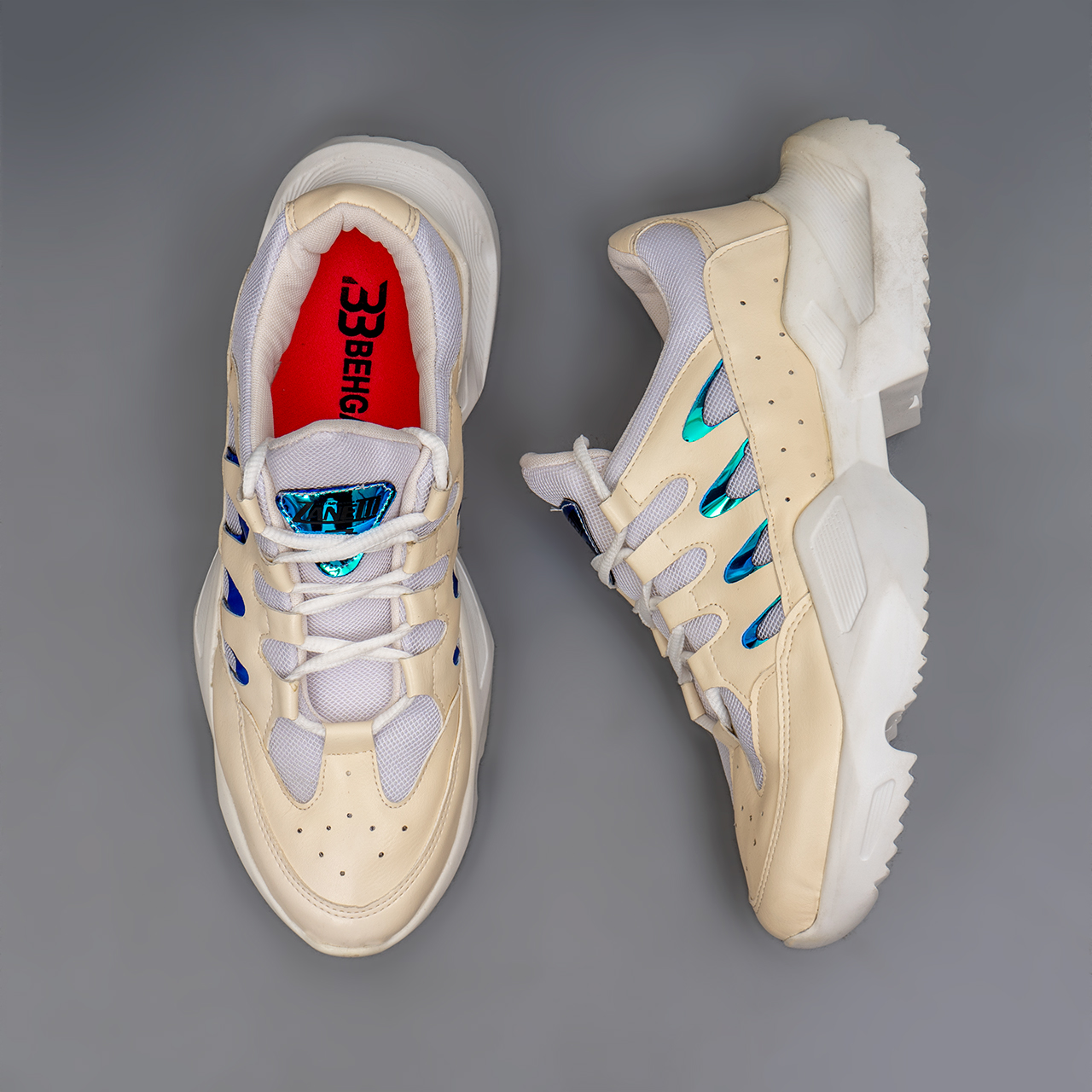 کفش ورزشی سفید کرم مردانه مدل X263