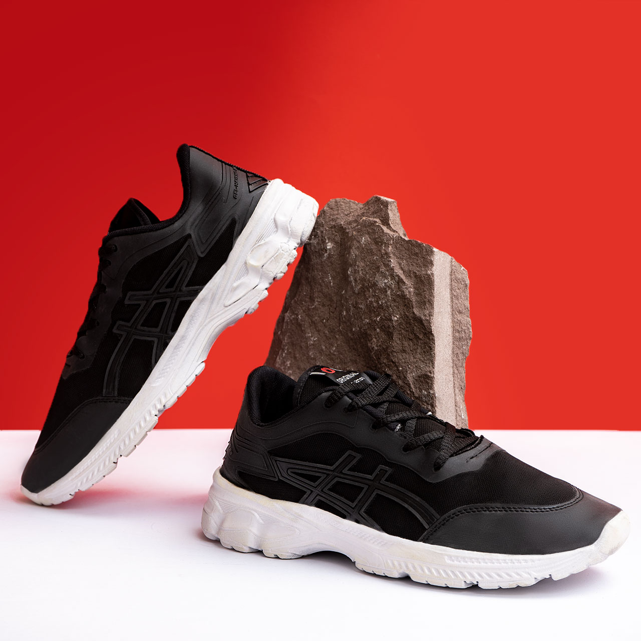 کفش ورزشی مشکی زیره سفید مردانه مدل Rail