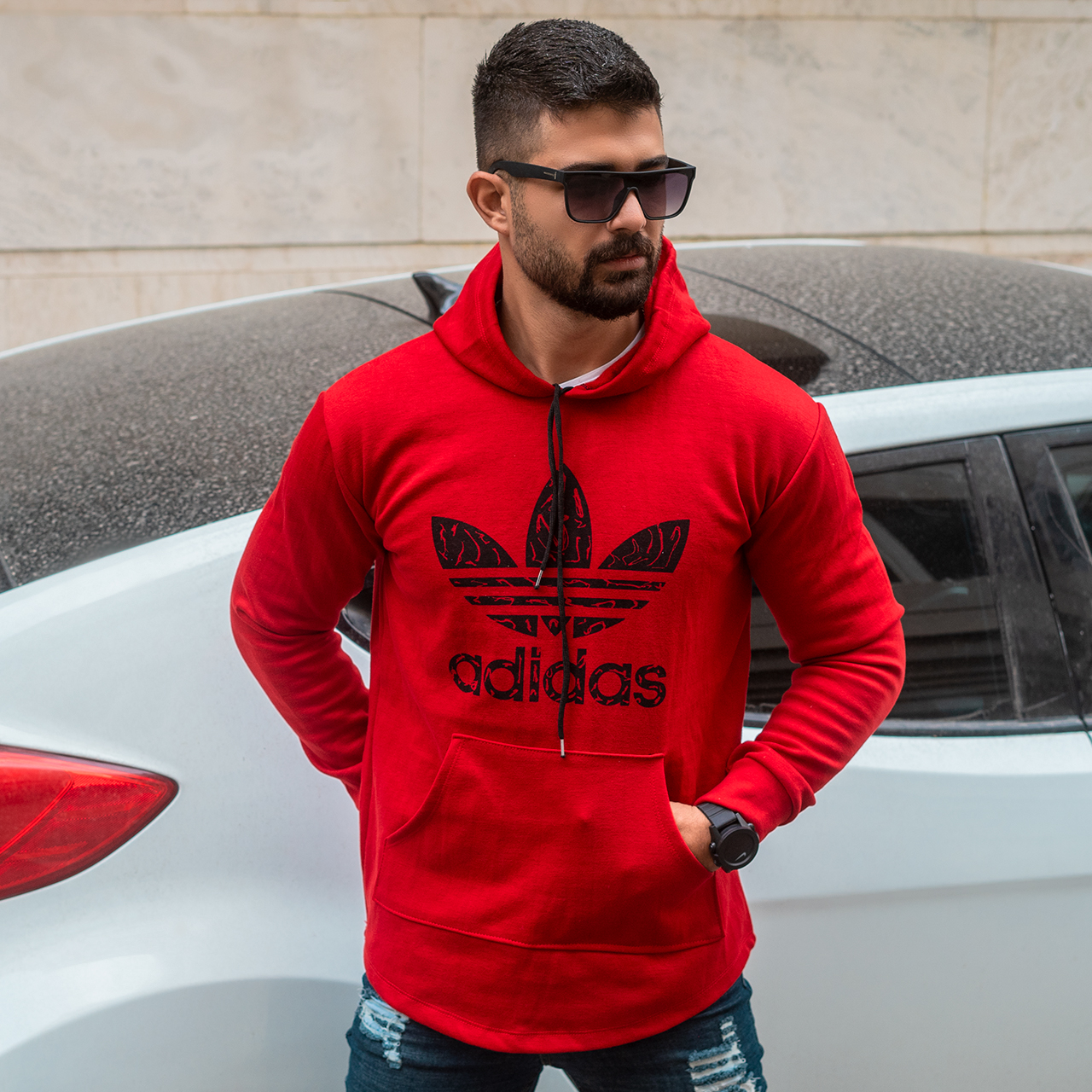 هودی Adidas مردانه قرمزمدلQs