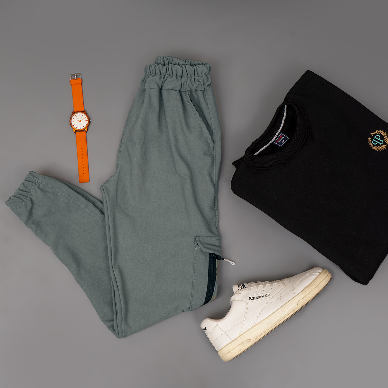 شلوار اسلش مردانه سبز مدل ALIMA