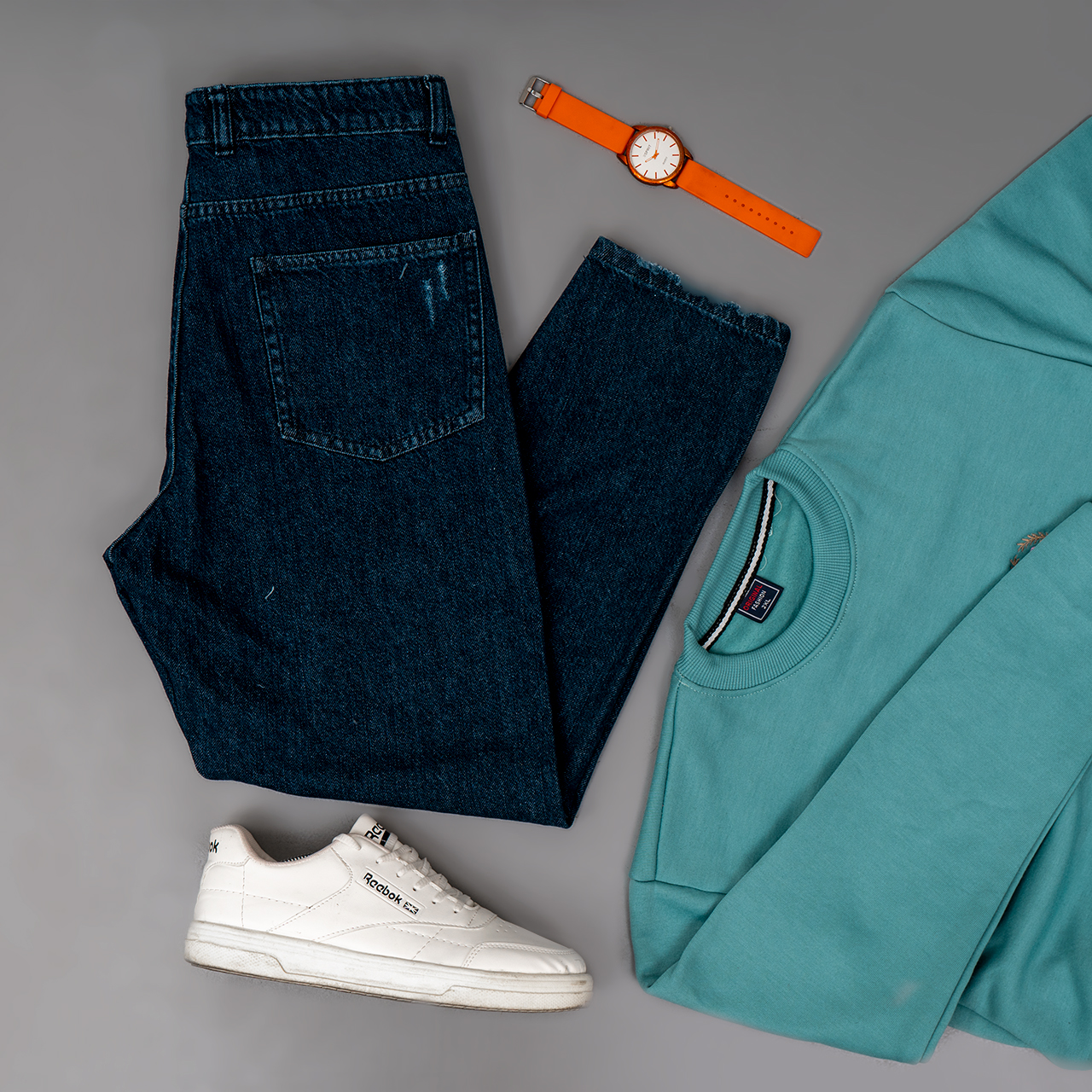 شلوار جین سرمه ای مردانه مدل ABTIN