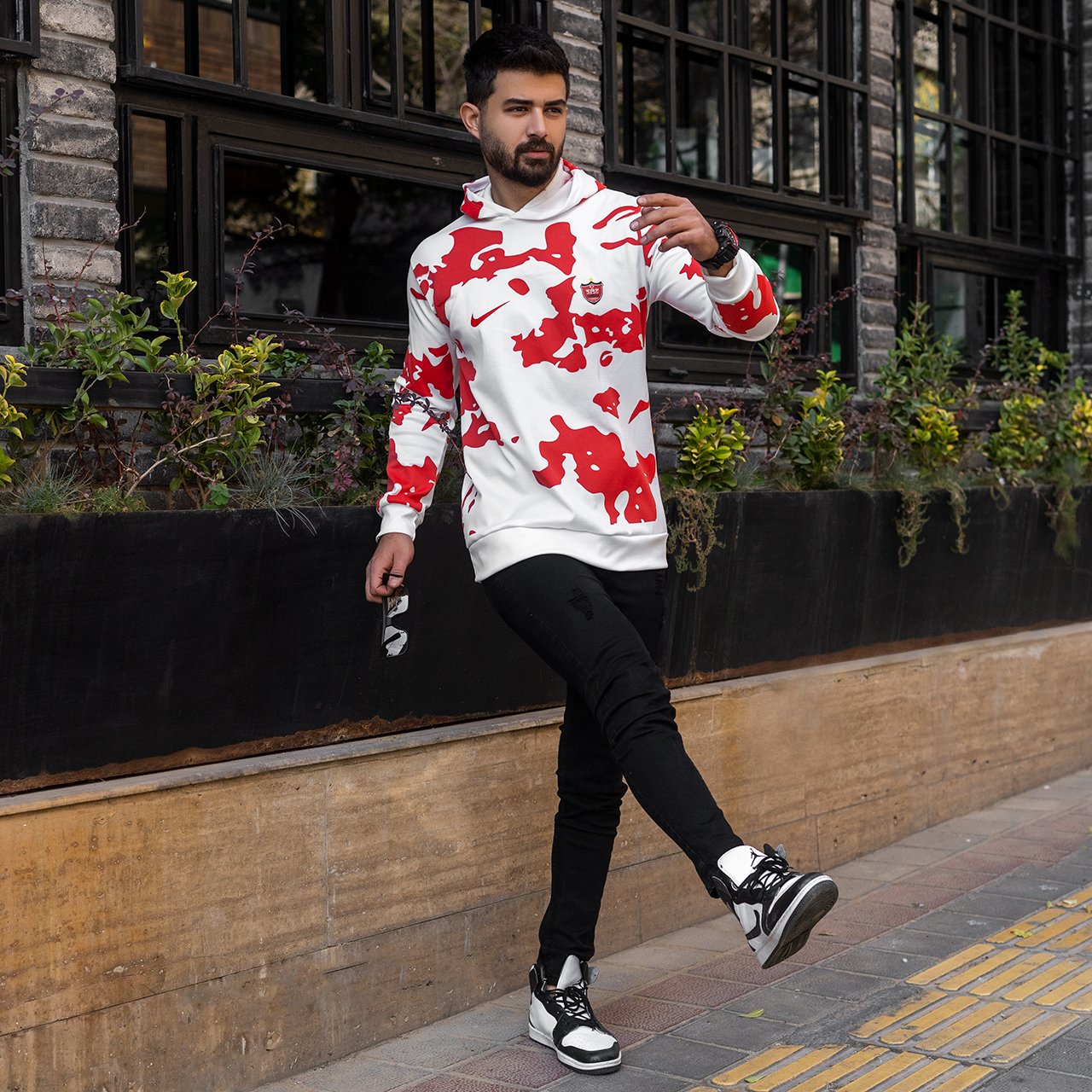 هودی پرسپولیس طرح پلنگی مردانه مدلW29