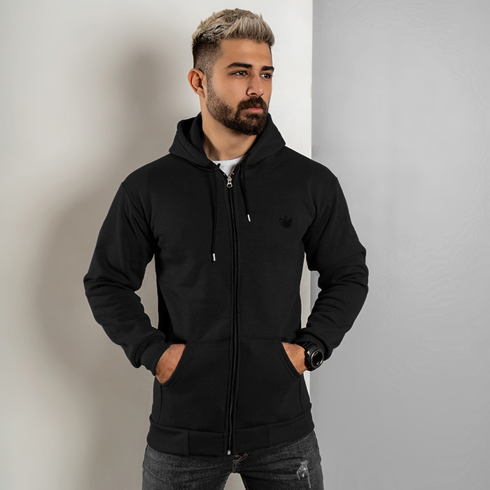 سوییشرت مردانه مشکی مدل Tirdad