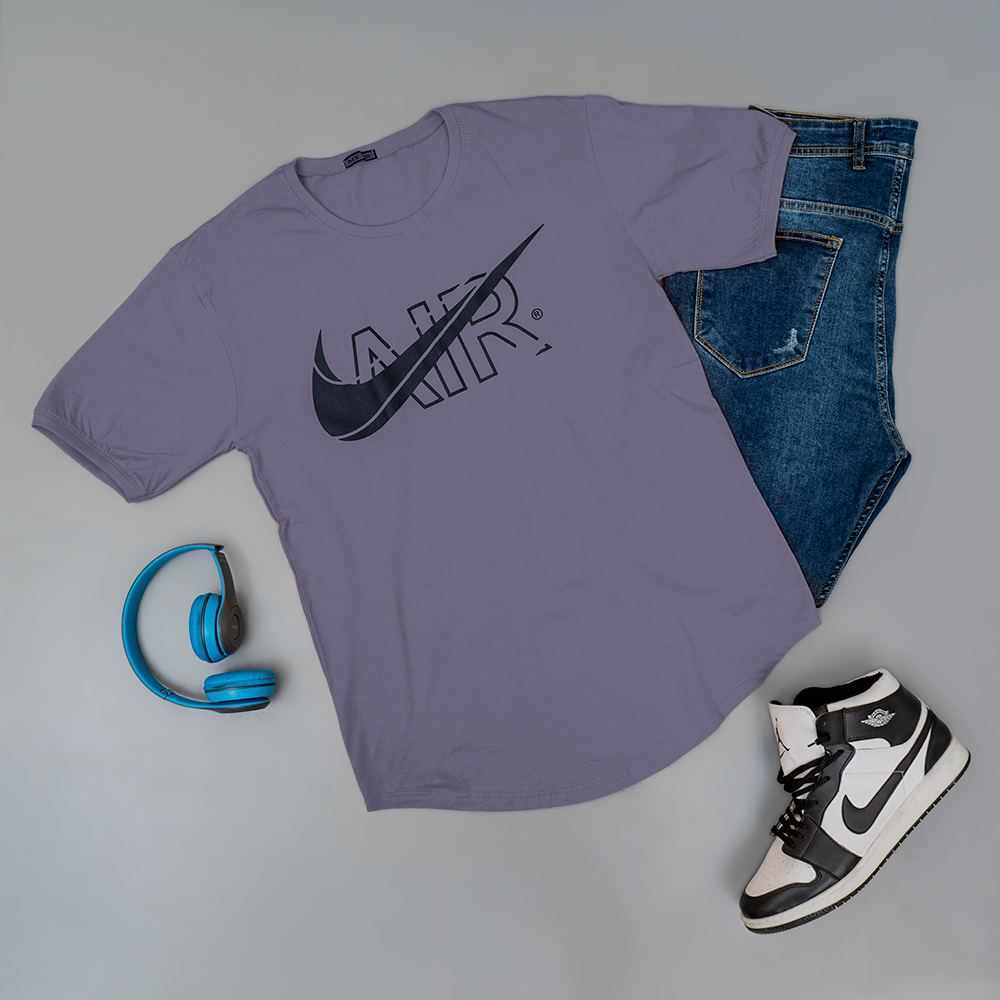 تیشرت مردانه NIKE AIR طوسی مدل ROKO