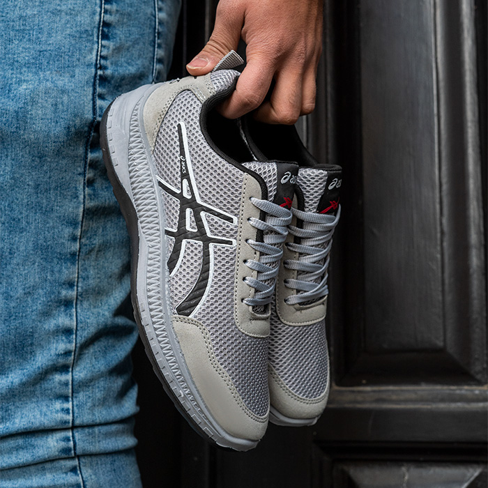 کفش ورزشی Asics طوسی روشن مردانه مدل BARZIN