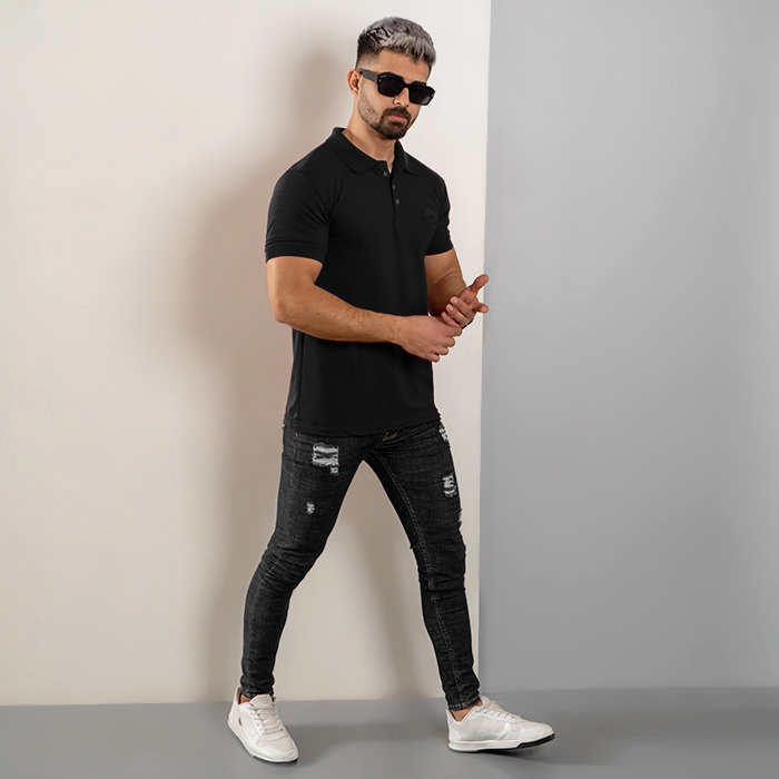 تیشرت مردانه مشکی مدل burberry