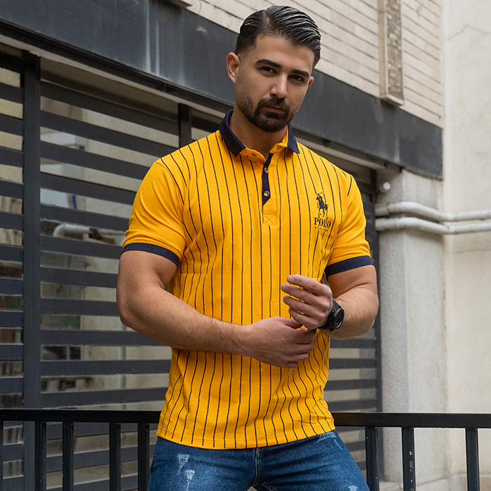 تیشرت مردانه خردلی مدل MONO