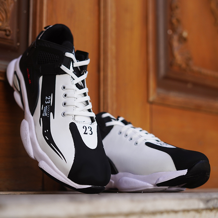 کفش ورزشی مردانه jordan سفید مشکی مدل 23