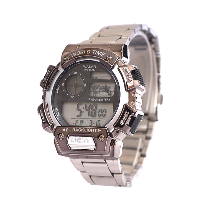 ساعت مچی کامپیوتری مشکی مدل Worldtime