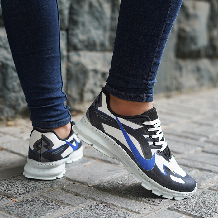 کفش ورزشی (T) آبی سفید نایک مردانه مدل 1002