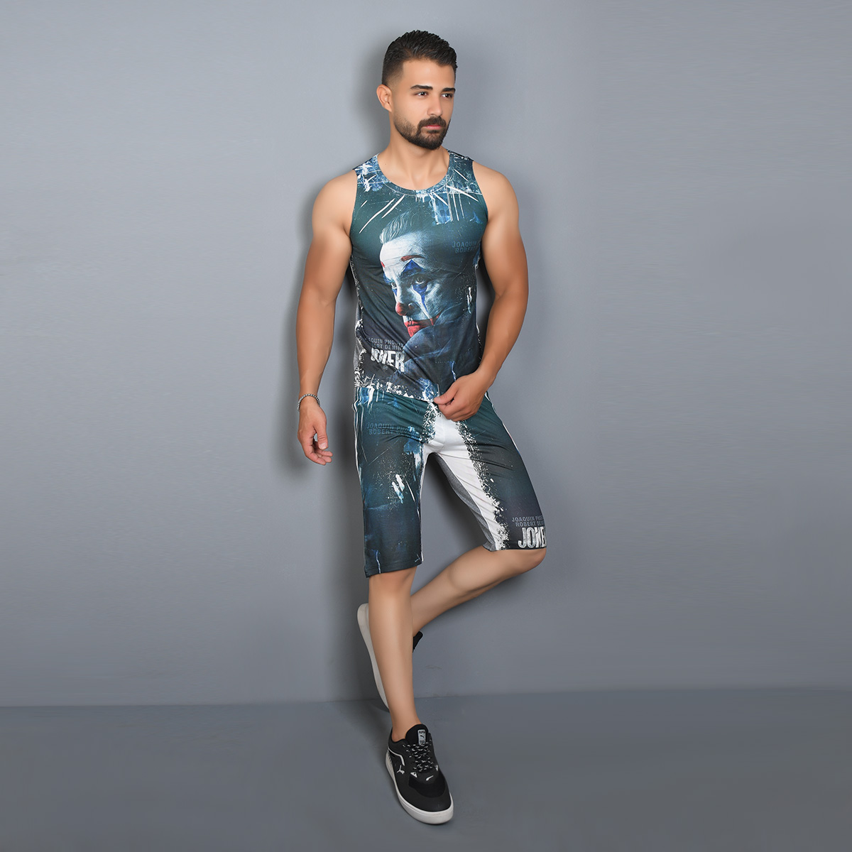 ست رکابی شلوارک مردانه مدل Joker